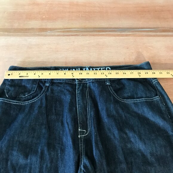 Ecko Unltd 72+ Loose Jeans Men 38 Black High Rise Stretch Skater Grunge 18003 - Picture 9 of 12